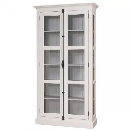 Vitrinenschrank, 2-trg., 3-seitig verglast