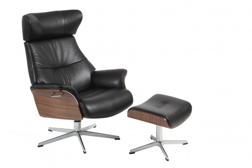 AIR XL Sessel Walnuss, Leder Fantasy (versch. Farben)