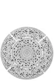 Wanddekoration Orientalisch, Holz grau-schwarz D.120cm