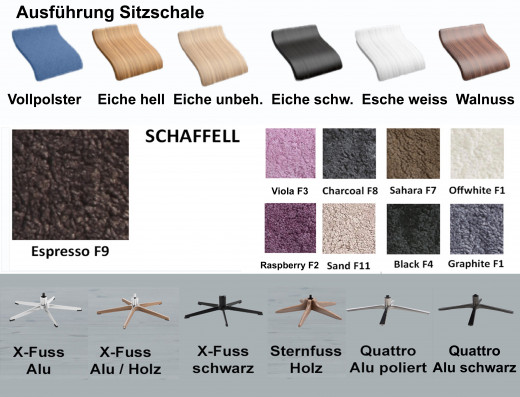 TIMEOUT Konfigurator für Sessel + Hocker in Schaffell