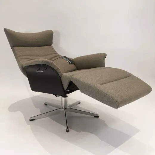 AIR XL Sessel m. Fußstütze , Eiche-SW/ SHEFORD Mole