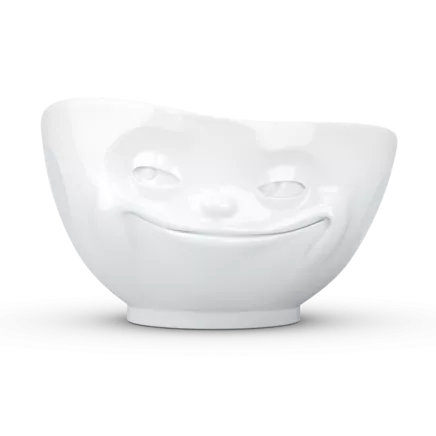 Müsli-Schale weiss, mit Gesicht, 500ml