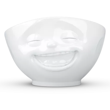 Müsli-Schale weiss, mit Gesicht, 500ml