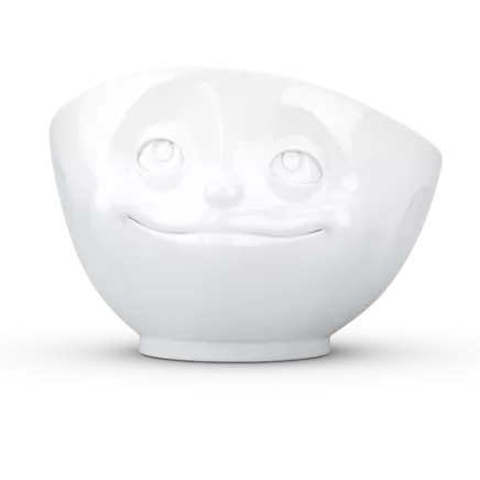 Müsli-Schale weiss, mit Gesicht, 500ml