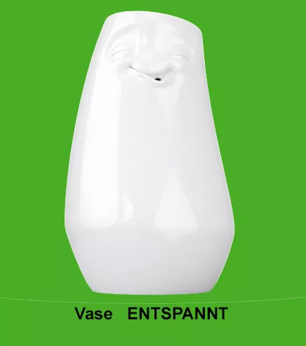 Vasen mit Gesicht ENTSPANNT und AMÜSIERT