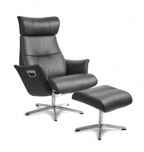 BEYOUNG Sessel + Hocker , FANTASY Black