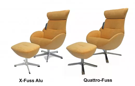 GLOBE Sessel u. Hocker , VELVETY Mustard