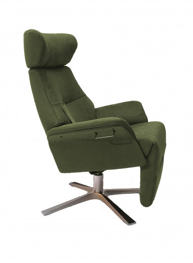 AIR Sessel m. Fußstütze, Evita Forest, X-Fuss Alu