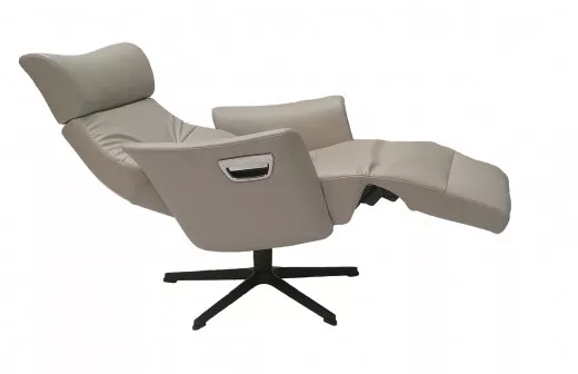 BEYOUNG Sessel m. Fussstütze, Vesuvio Cement