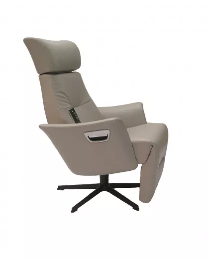 BEYOUNG Sessel m. Fussstütze, Vesuvio Cement