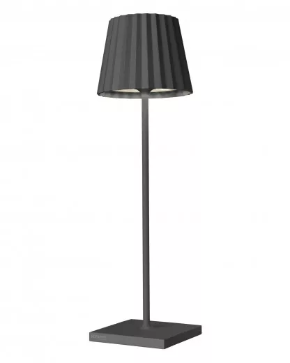 TROLL 2.0 Outdoorleuchte anthrazit, dimmbar, Akkubetrieben, H 38 cm