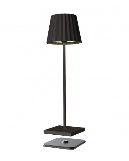 TROLL 2.0 Outdoorleuchte schwarz, dimmbar, Akkubetrieben, H 38 cm