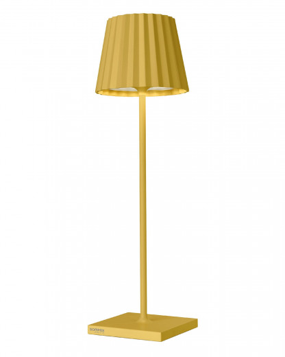 TROLL 2.0 Outdoorleuchte gelb, dimmbar, Akkubetrieben, H 38 cm