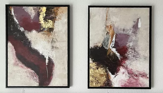 Gemälde INFINITY 3, Freja, 60x80 cm, schwarz gerahmt