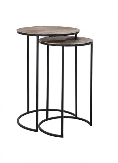 LOHAN, Beistelltisch 2er Set Champ.-Gold