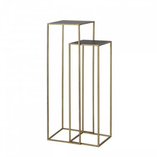 BOCA Säulen-Set 2-tlg, Metall schwarz, wash-gold