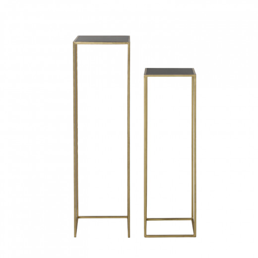 BOCA Säulen-Set 2-tlg, Metall schwarz, wash-gold