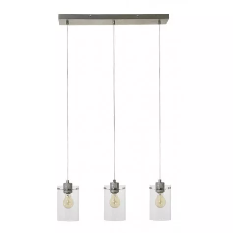 VANCOUVER, Hängeleuchte 3-flam. Nickel sat.