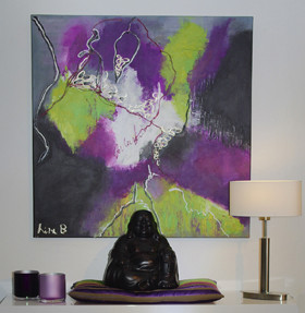 Gemälde KOMP 23, 100x100cm, Line B