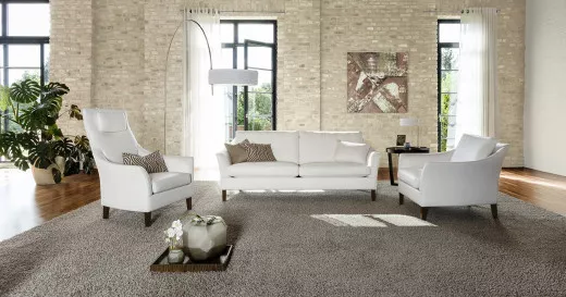 Sofa SALONI BW-135-3000, Bezugsstoff PANAMA weiss