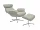 TIMEOUT XL Sessel+ Hocker, Vollpolster MELANGE SILVER