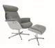 TIMEOUT Sessel +Hocker, WALNUSS/ Bezug TRITON Stone