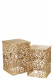 CORAL Beistelltisch-Set 2 Stk. Alu/gold, 32x32x47 cm