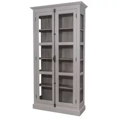 Vitrinenschrank, 2-trg., 3-seitig verglast