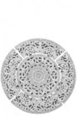 Wanddekoration Orientalisch, Holz grau-schwarz D.120cm