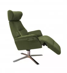 AIR Sessel m. Fußstütze, Evita Forest, X-Fuss Alu