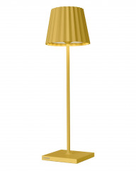 TROLL 2.0 Outdoorleuchte gelb, dimmbar, Akkubetrieben, H 38 cm
