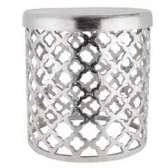 KITA, Beistelltisch, Alu vernickelt, 49x46x46cm