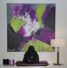 Gemälde KOMP 23, 100x100cm, Line B